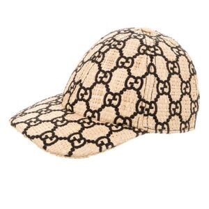 Gucci Tan and Black GG Cap Hat